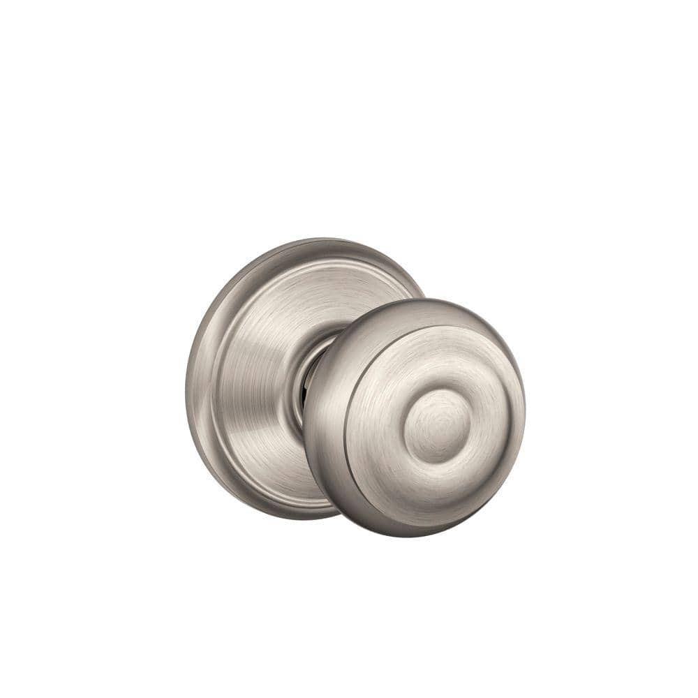 Schlage Georgian Satin Nickel Passage Hall/Closet Door Knob, F10 V GEO 619