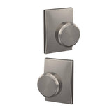 Schlage Custom Bowery Satin Nickel Century Trim Combined Interior Door Knob