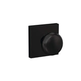 Schlage Custom Plymouth Matte Black Collins Trim Combined Interior Door Knob