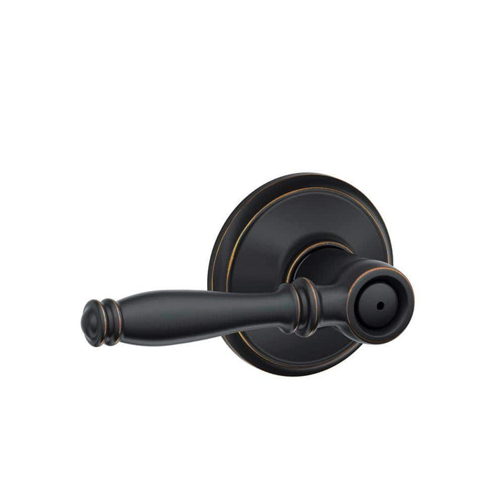 Schlage Birmingham Aged Bronze Privacy Bed/Bath Door Lever, F40 V BIR 716