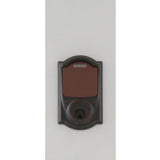 Schlage Camelot Aged Bronze Sense Smart Deadbolt & Camelot Handleset with Accent Lever (Camelot Trim)