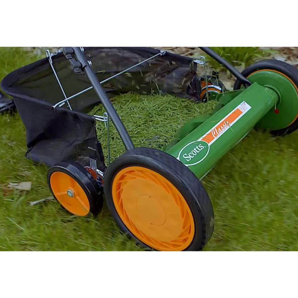 Scotts 20 in. Manual Walk Behind Reel Lawn Mower, Includes Grass Catcher
