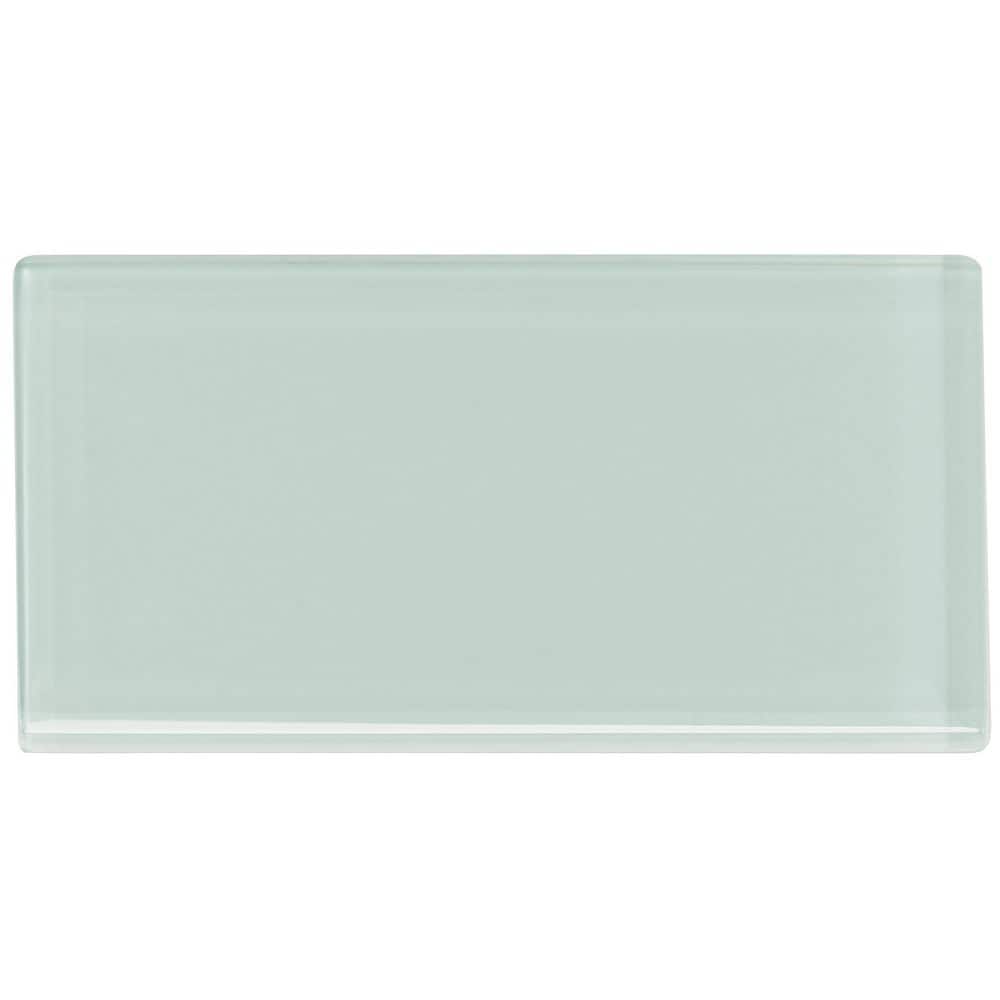 Ivy Hill Tile Contempo Seafoam 3 in. x 6 in. x 8 mm Polished Glass Subway Tile (32 pieces, 4 sq. ft. per box)