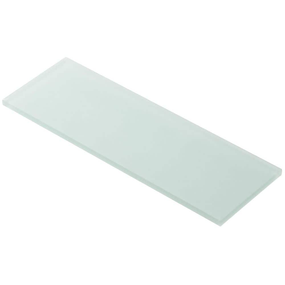 Ivy Hill Tile Contempo Seafoam Frosted 4 in. x 12 in. Glass Tile (15 pieces, 5 sq. ft./Box)