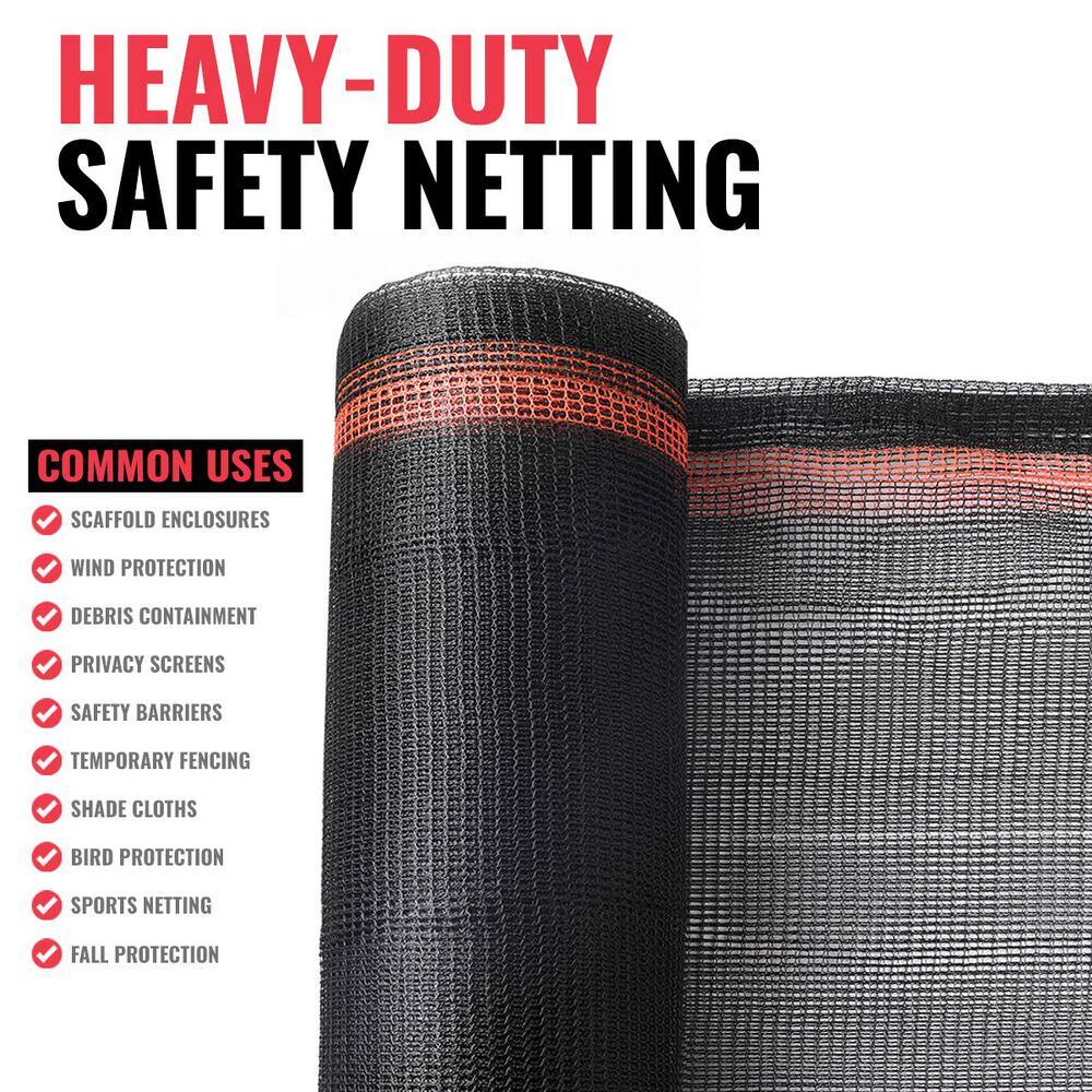 SEALTECH Black-5.5 ft. X 200 ft. Debris Netting Rolls - Fire Retardant,1/4 in. Mesh Roll