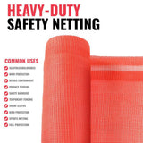 SEALTECH Orange-5.5 ft. X 100 ft. Debris Netting Rolls - Fire Retardant,1/4 in. Mesh Roll