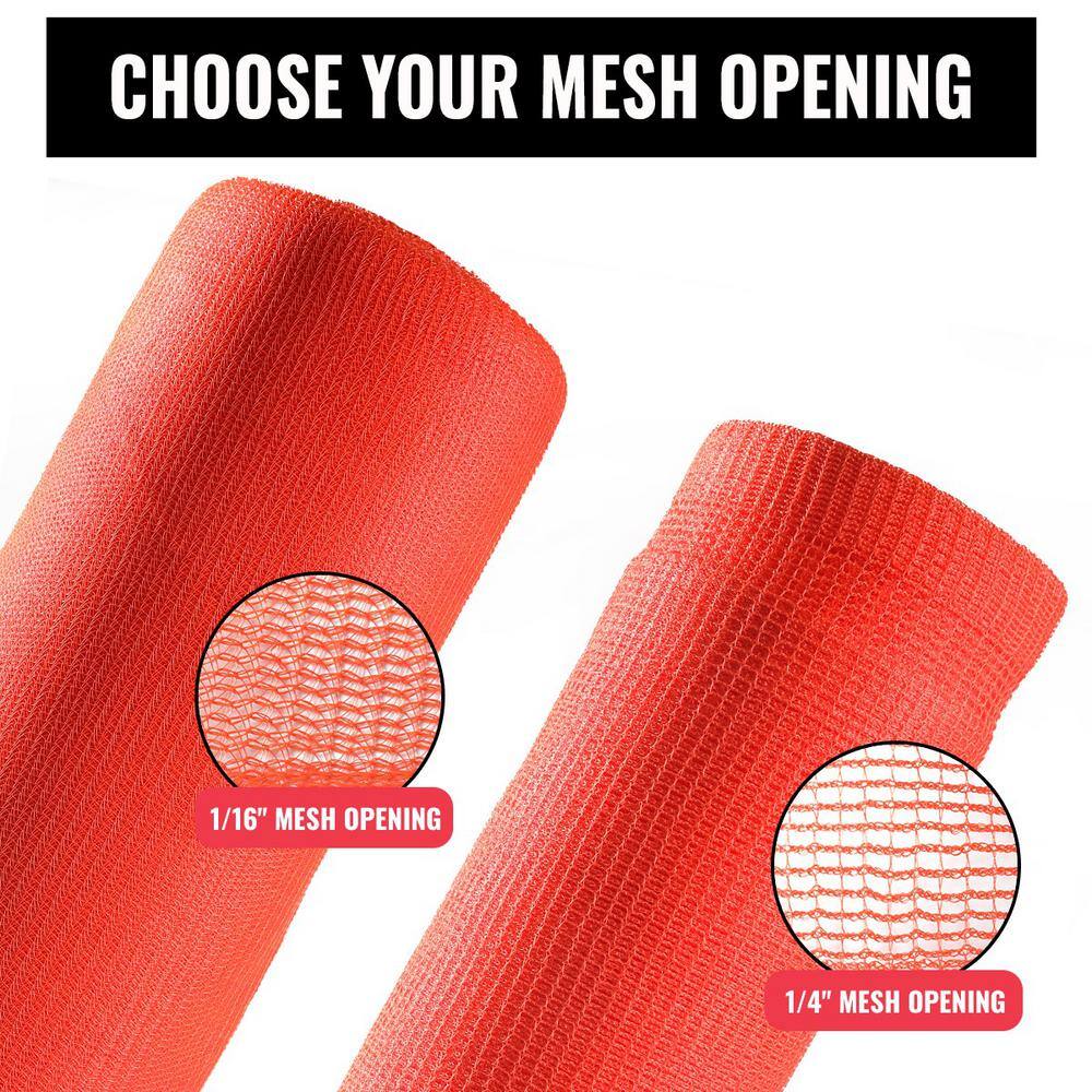 SEALTECH Orange-8.5 ft. X 100 ft. Debris Netting Rolls - Fire Retardant,1/4 in. Mesh Roll
