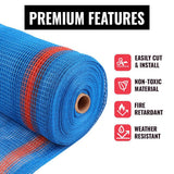 SEALTECH Blue-8.5 ft. X 50 ft. Debris Netting Rolls - Fire Retardant,1/4 in. Mesh Roll
