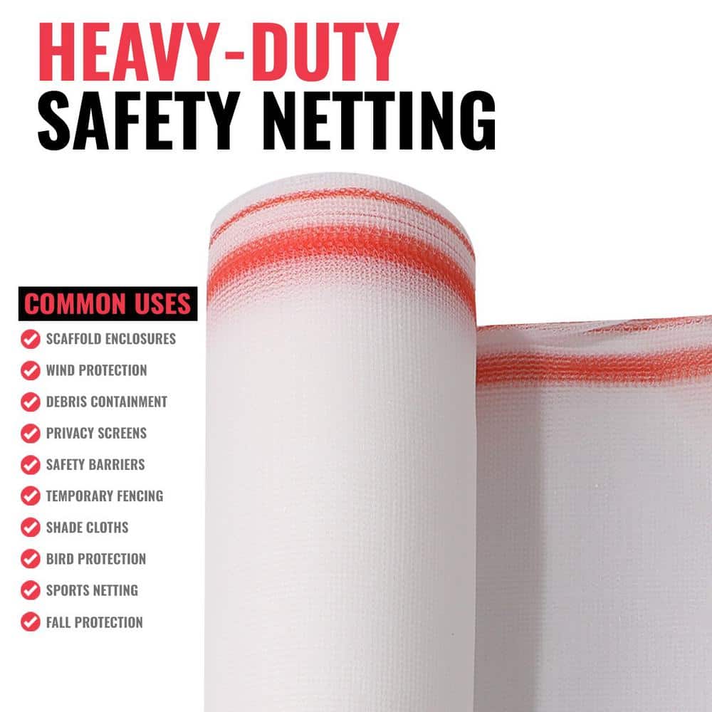 SEALTECH White-10 ft.. X 100 ft. Debris Netting Rolls - Fire Retardant,1/4 in. Mesh Roll