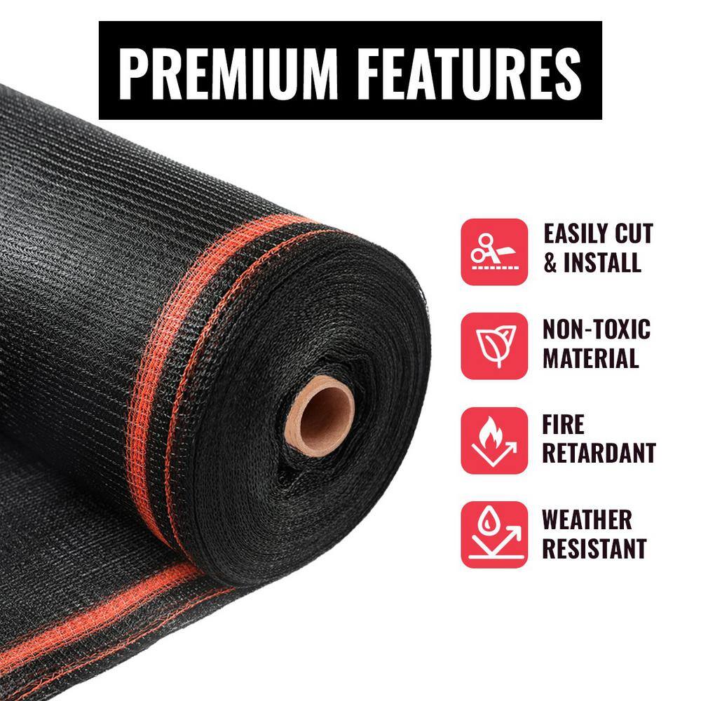 SEALTECH Black-5.5 ft. X 200 ft. Debris Netting Rolls - Fire Retardant,1/4 in. Mesh Roll