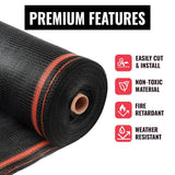 SEALTECH Black-5 ft. X 200 ft. Debris Netting Rolls - Fire Retardant,1/4 in. Mesh Roll