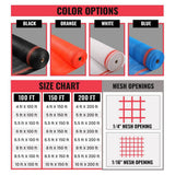 SEALTECH Orange-5.5 ft. X 200 ft. Debris Netting Rolls - Fire Retardant,1/4 in. Mesh Roll