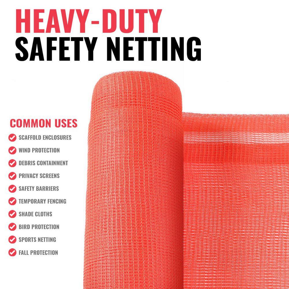 SEALTECH Orange-5.5 ft. X 50 ft. Debris Netting Rolls - Fire Retardant,1/4 in. Mesh Roll