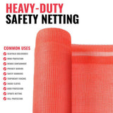 SEALTECH Orange-5.5 ft. X 50 ft. Debris Netting Rolls - Fire Retardant,1/4 in. Mesh Roll