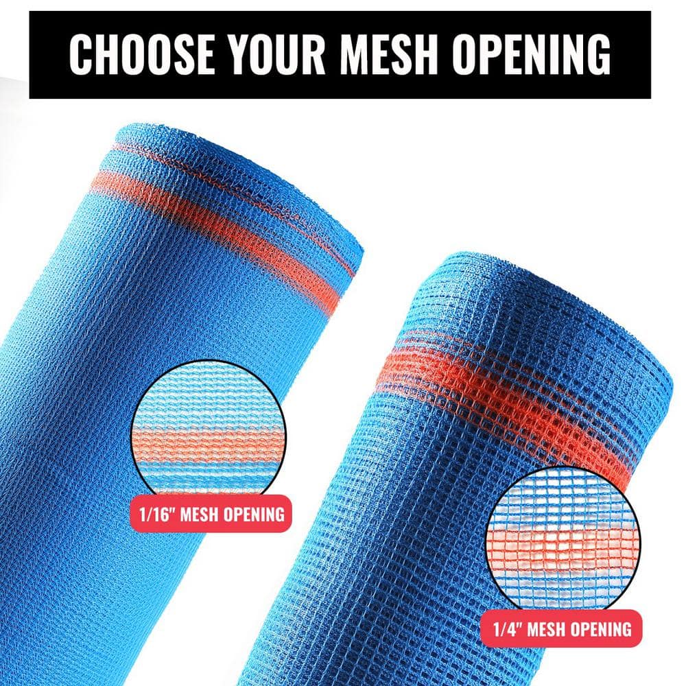 SEALTECH Blue-4 ft. X 100 ft. Debris Netting Rolls - Fire Retardant,1/4 in. Mesh Roll