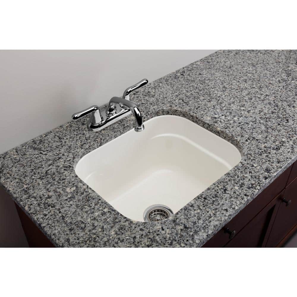 MUSTEE Vector 22 x 18 x 10.5 Molded Fiberglass Undermount Laundry/Utility Sink