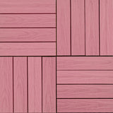 NewTechWood UltraShield Naturale 1 ft. x 1 ft. Quick Deck Outdoor Composite Deck Tile in Seoul Pink (10 sq. ft. Per Box)