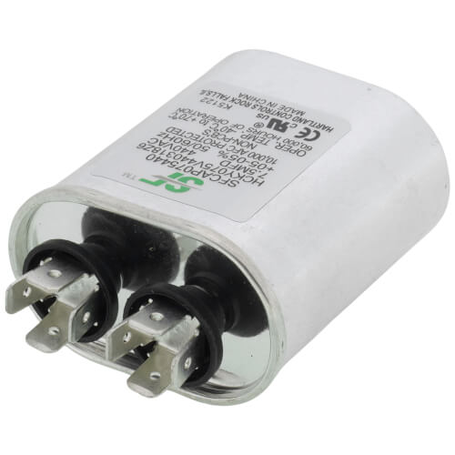 Trane SFCAP075440 capacitor - detail view (Voltage: 370V; MFD: 7.5)