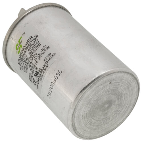 Trane SFCAP20D4440R capacitor - side view (Voltage: 440v; MFD: 20)