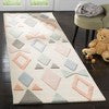 Safavieh Kids Multi Stripe Area Rug, 5' x 7', Ivory/Multi – Hand-Tufted Wool