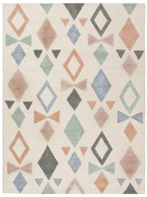 Safavieh Kids Multi Stripe Area Rug, 5' x 7', Ivory/Multi – Hand-Tufted Wool