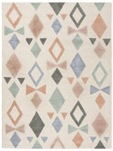 Safavieh Kids Multi Stripe Area Rug, 5' x 7', Ivory/Multi – Hand-Tufted Wool
