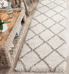 Safavieh Hudson Beckham Shag 9 x 12 Gray/Ivory Indoor Trellis Area Rug