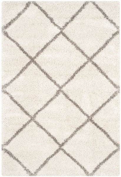 Safavieh Hudson Beckham Shag 9 x 12 Gray/Ivory Indoor Trellis Area Rug