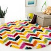Safavieh Kids Shag 2 x 5 Multi Indoor Abstract Kids Throw Rug
