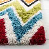 Safavieh Kids Shag 8 x 10 Multi Indoor Chevron Kids Area Rug