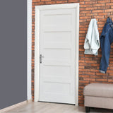 Krosswood 36 in. x 96 in. Shaker 5-Panel Primed Solid Hybrid Core MDF Interior Door Slab