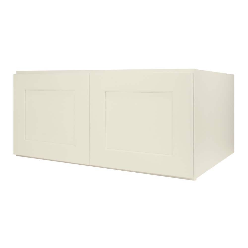 HOMEIBRO Antique White Shaker Style Ready to Assemble Stock Wall Kitchen Cabinet (33 in. W x 15 in. H x 24 in. D)