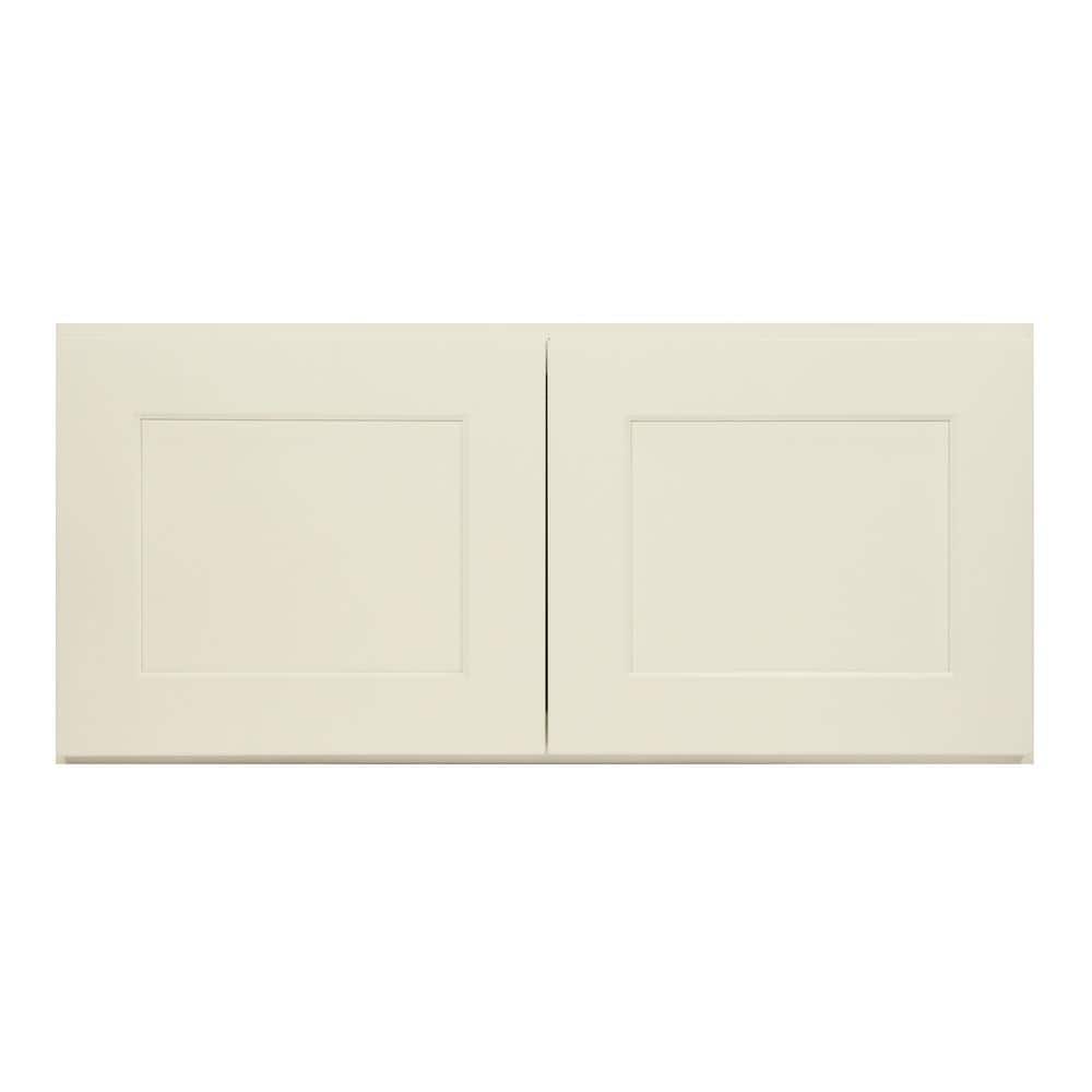 HOMEIBRO Antique White Shaker Style Ready to Assemble Stock Wall Kitchen Cabinet (33 in. W x 15 in. H x 24 in. D)