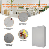 HOMEIBRO 18 in. W x 12 in. D x 42 in. H in Shaker Dove Plywood Ready to Assemble Wall Cabinet 1-Door 3-Shelves Kitchen Cabinet
