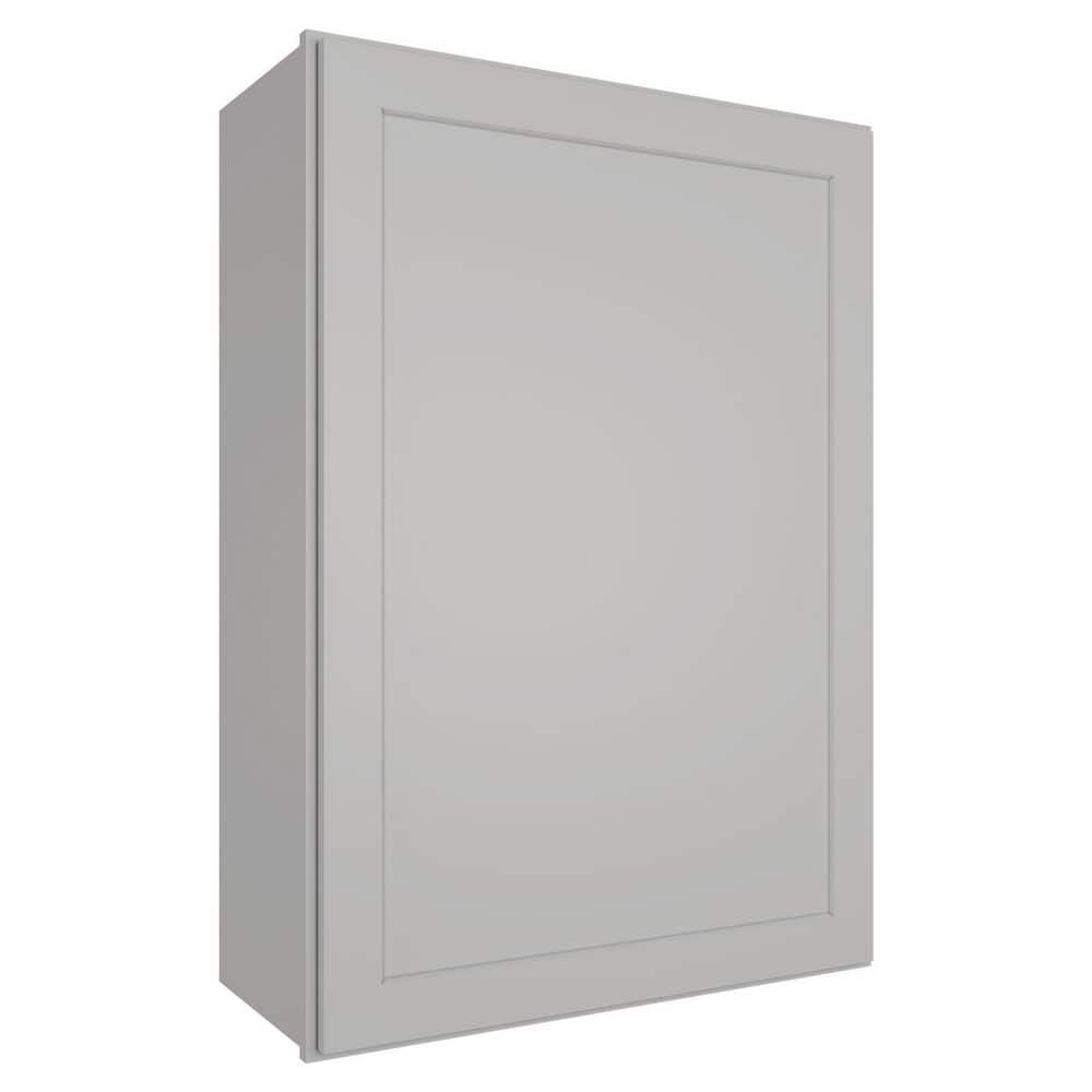 HOMEIBRO 18 in. W x 12 in. D x 42 in. H in Shaker Dove Plywood Ready to Assemble Wall Cabinet 1-Door 3-Shelves Kitchen Cabinet