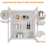 HOMEIBRO 30-in W X 12-in D X 36-in H in Shaker Dove Plywood Ready to Assemble Wall Glass kitchen Cabinet