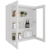 HOMEIBRO 30-in W X 12-in D X 36-in H in Shaker Dove Plywood Ready to Assemble Wall Glass kitchen Cabinet