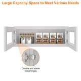 HOMEIBRO Newport Shaker Dove Ready to Assemble Wall Cabinet with 2-Doors(33 in. W x 12 in. H x 12 in. D)