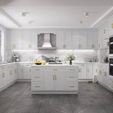 HOMEIBRO Newport Shaker Dove Ready to Assemble Wall Cabinet with 2-Doors(33 in. W x 12 in. H x 12 in. D)