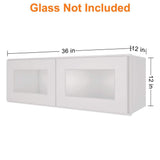 HOMEIBRO 36 in. W X 12 in. D X 12 in. H in Shaker Dove Plywood Ready to Assemble Wall Kitchen Cabinet with 2-Doors