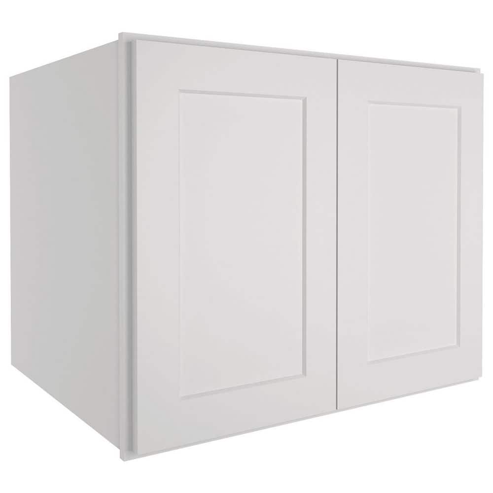 HOMEIBRO 30-in. W x 24-in. D x 24-in. H in Shaker Dove Plywood Ready to Assemble Wall Bridge Kitchen Cabinet with 2 Doors