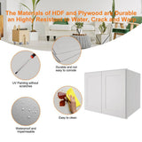HOMEIBRO 30-in. W x 24-in. D x 24-in. H in Shaker Dove Plywood Ready to Assemble Wall Bridge Kitchen Cabinet with 2 Doors