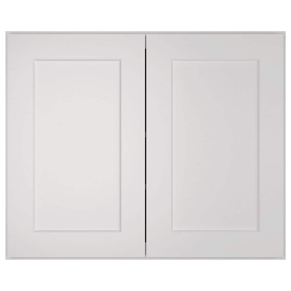 HOMEIBRO 30-in. W x 24-in. D x 24-in. H in Shaker Dove Plywood Ready to Assemble Wall Bridge Kitchen Cabinet with 2 Doors