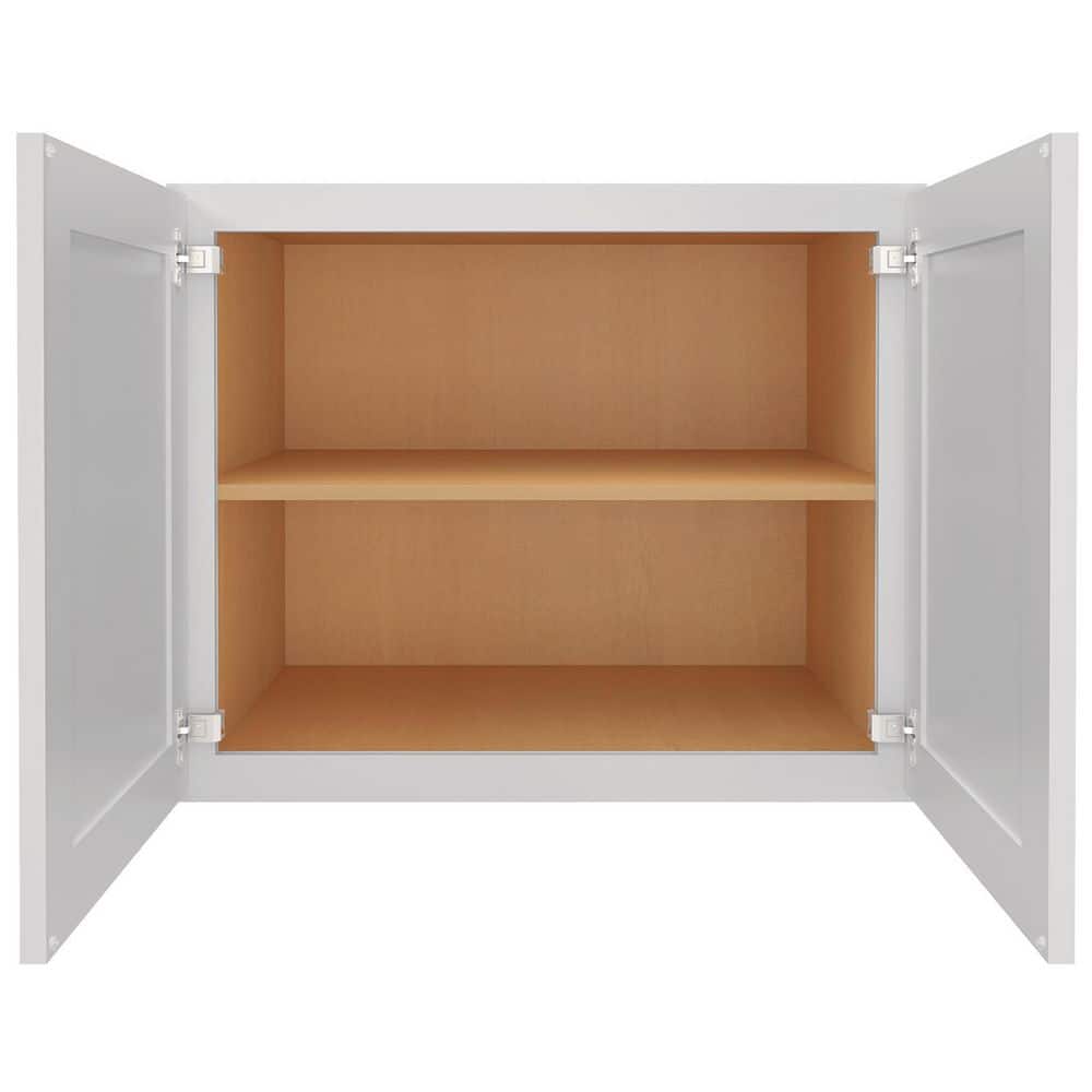 HOMEIBRO 30-in. W x 24-in. D x 24-in. H in Shaker Dove Plywood Ready to Assemble Wall Bridge Kitchen Cabinet with 2 Doors