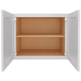 HOMEIBRO 30-in. W x 24-in. D x 24-in. H in Shaker Dove Plywood Ready to Assemble Wall Bridge Kitchen Cabinet with 2 Doors