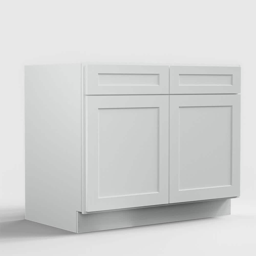 42 in. W x 24 in. D x 34.5 in. H Ready to Assemble Plywood Base Kitchen Cabinet in Shaker Dove
