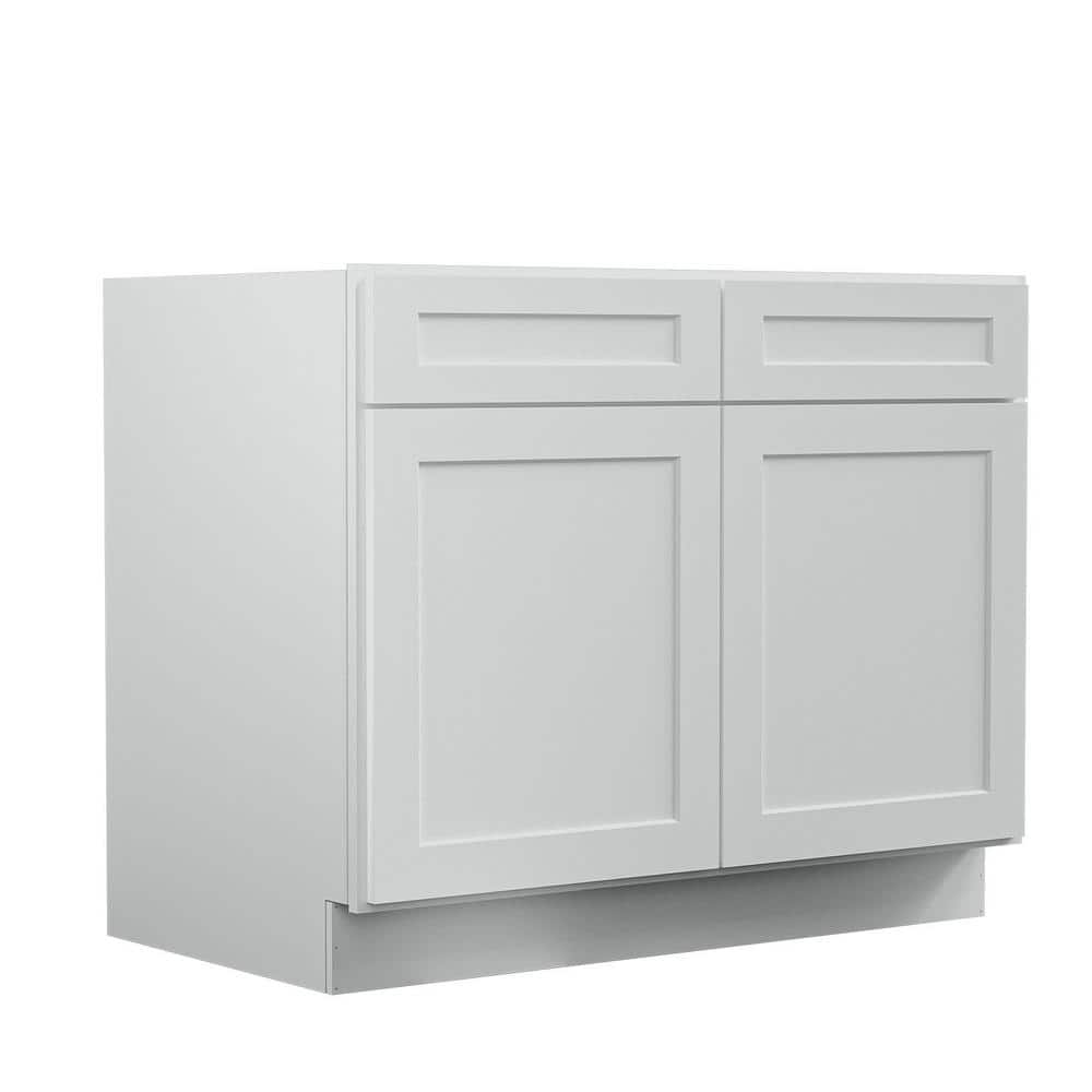 42 in. W x 24 in. D x 34.5 in. H Ready to Assemble Plywood Base Kitchen Cabinet in Shaker Dove