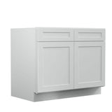42 in. W x 24 in. D x 34.5 in. H Ready to Assemble Plywood Base Kitchen Cabinet in Shaker Dove