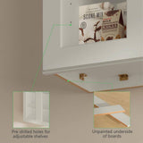 30 in. W x 12 in. D x 36 in. H in Shaker Dove Plywood Ready to Assemble Wall Cabinets with Shelf without Glass