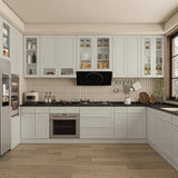 30 in. W x 12 in. D x 36 in. H in Shaker Dove Plywood Ready to Assemble Wall Cabinets with Shelf without Glass